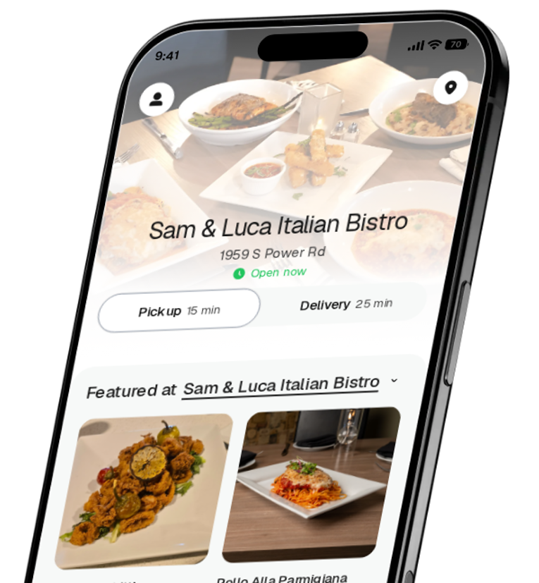 Sam & Luca Italian Bistro app preview