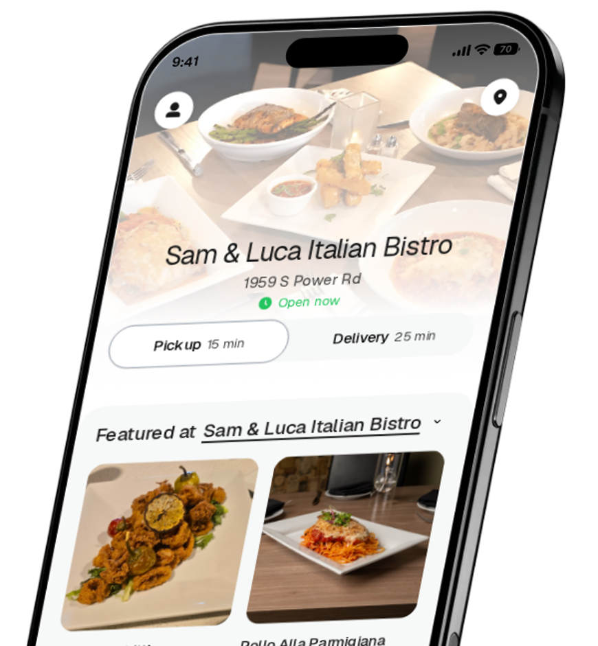 Sam & Luca Italian Bistro app preview